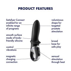   Satisfyer Hot Passion - okos melegítő análvibrátor (fekete)