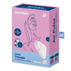   Satisfyer Love Triangle - okos léghullámos csiklóizgató (fehér)