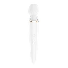   Satisfyer Double Wand-er - okos masszírozó vibrátor (fehér)