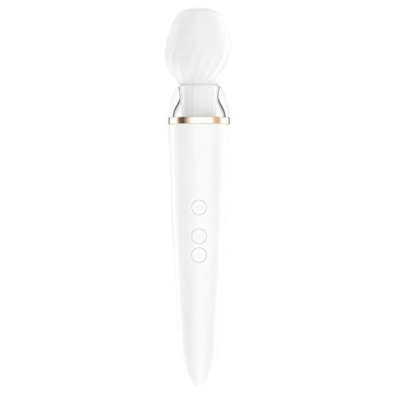 Satisfyer Double Wand-er - okos masszírozó vibrátor (fehér)