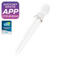   Satisfyer Double Wand-er - okos masszírozó vibrátor (fehér)