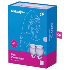   Satisfyer Feel Confident - menstruációs kehely szett (lila) - 2db