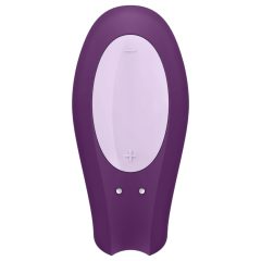 Satisfyer Double Joy - okos, vízálló párvibrátor (lila)