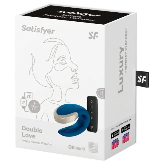 Satisfyer Double Love - okos párvibrátor (kék)