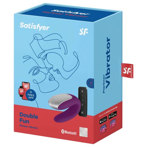 Satisfyer Double Fun - okos párvibrátor (lila)