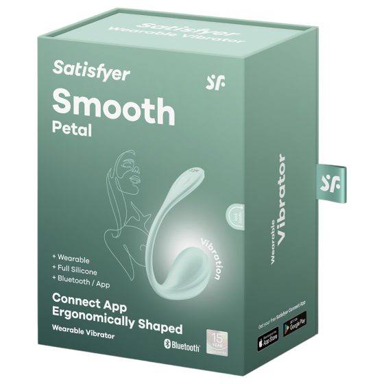 Satisfyer Smooth Petal - okos vibrációs tojás (zöld)