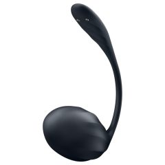   Satisfyer Ribbed Petal - rádiós vibrációs tojás (fekete)