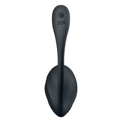   Satisfyer Ribbed Petal - rádiós vibrációs tojás (fekete)