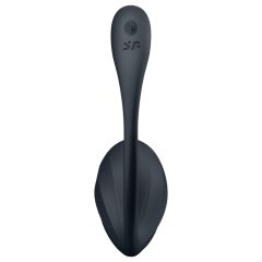   Satisfyer Ribbed Petal - rádiós vibrációs tojás (fekete)