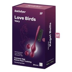   Satisfyer Love Birds Vary - okos, variálható gésagolyó (bordó)