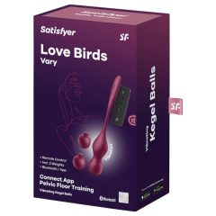   Satisfyer Love Birds Vary - okos, variálható gésagolyó (bordó)