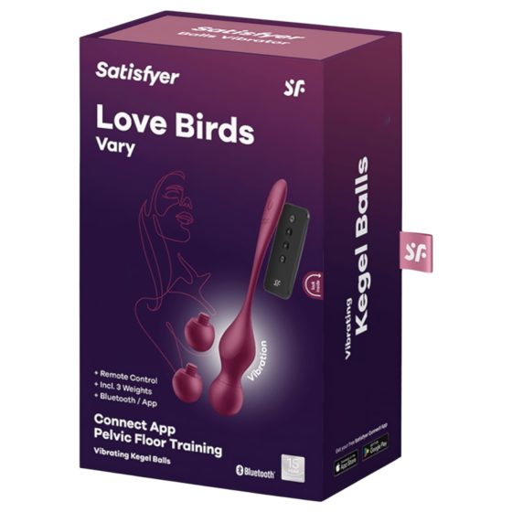 Satisfyer Love Birds Vary - okos, variálható gésagolyó (vörös)