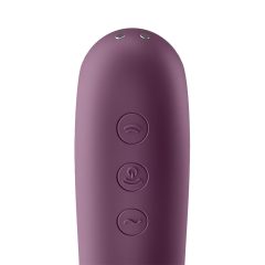   Satisfyer Dual Kiss - 2in1, akkus hüvelyi és csiklóvibrátor (lila)