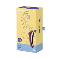   Satisfyer Dual Kiss - 2in1, akkus hüvelyi és csiklóvibrátor (lila)