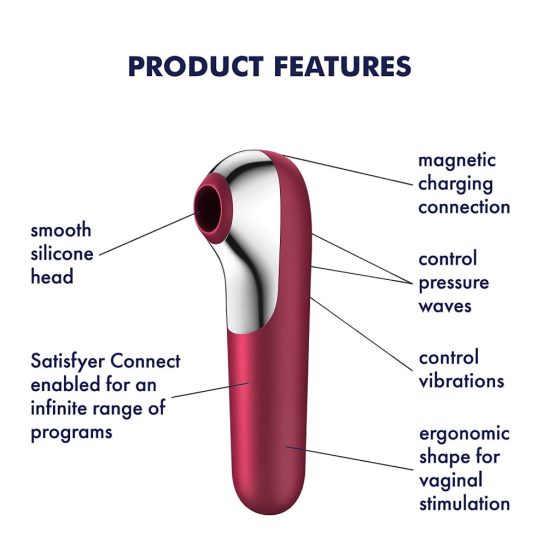 Satisfyer Dual Love - okos hüvelyi és csiklóvibrátor (piros)