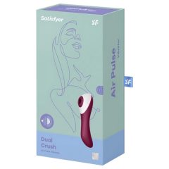   Satisfyer Dual Crush - akkus hüvelyi és csiklóvibrátor (piros)