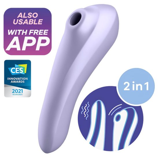 Satisfyer Dual Pleasure - okos léghullámos 2in1 vibrátor (lila)