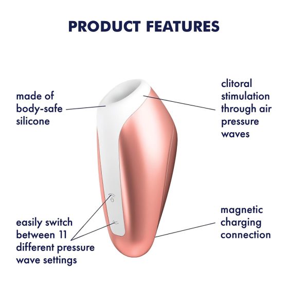 Satisfyer Love Breeze - vízálló csiklóizgató vibrátor (barack)