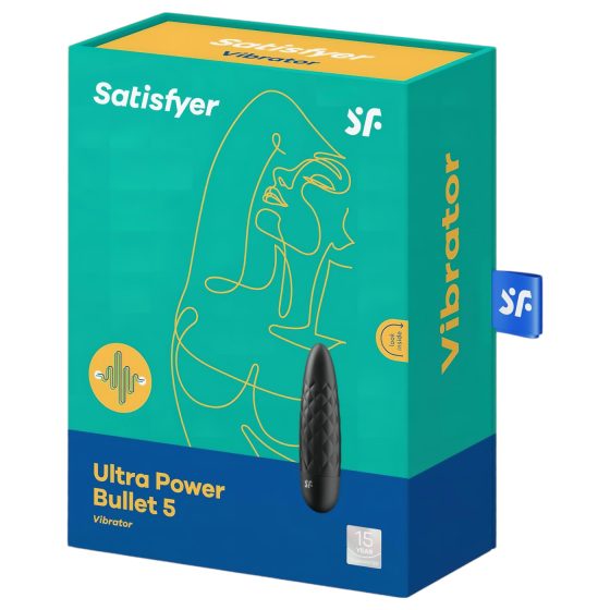 Satisfyer Ultra Power Bullet 5 - akkus, vízálló vibrátor (fekete)