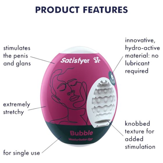 Satisfyer Egg Bubble - maszturbációs tojás (1db)