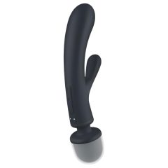   Satisfyer Triple Lover - G-pont és masszírozó vibrátor (ezüst)