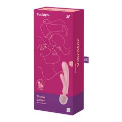   Satisfyer Triple Lover - G-pont és masszírozó vibrátor (pink)