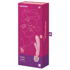   Satisfyer Triple Lover - G-pont és masszírozó vibrátor (pink)