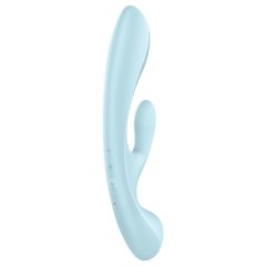 Satisfyer Triple Oh - akkus, csiklókaros vibrátor (kék)