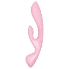 Satisfyer Triple Oh - akkus, csiklókaros vibrátor (pink)