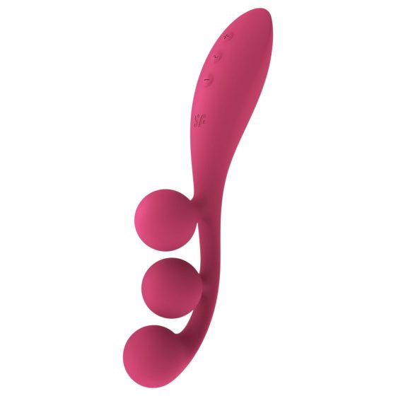 Satisfyer Tri Ball 1 - akkus, multifunkciós vibrátor (piros)