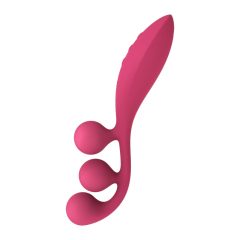   Satisfyer Tri Ball 1 - akkus, multifunkciós vibrátor (piros)