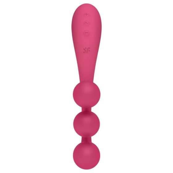 Satisfyer Tri Ball 1 - akkus, multifunkciós vibrátor (piros)