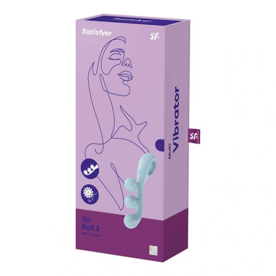 Satisfyer Tri Ball 2 - akkus, multifunkciós vibrátor (menta)