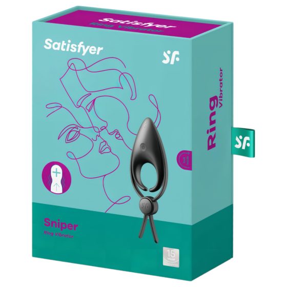 Satisfyer Sniper - akkus, vibrációs péniszgyűrű (fekete)