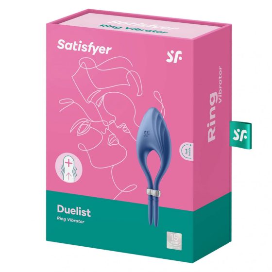 Satisfyer Duelist - akkus vibrációs péniszgyűrű (kék)