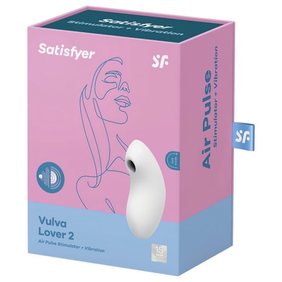 Satisfyer Vulva Lover 2 - akkus léghullámos csiklóvibrátor (fehér)