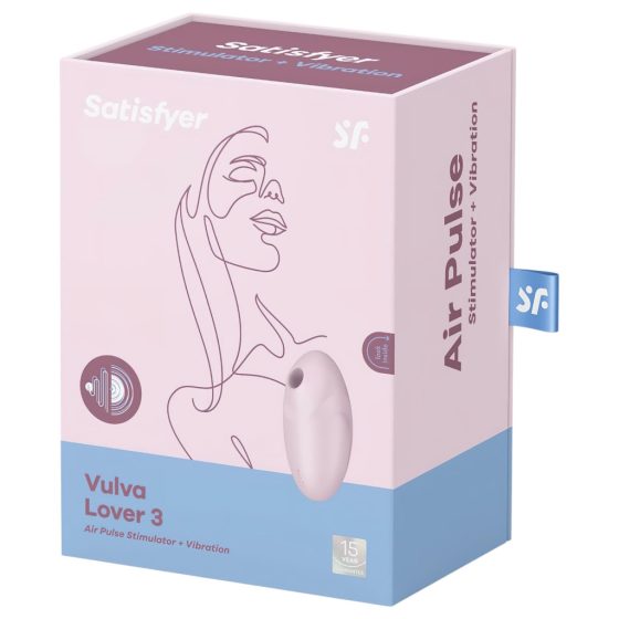 Satisfyer Vulva Lover 3 - akkus, léghullámos csiklóizgató (pink)