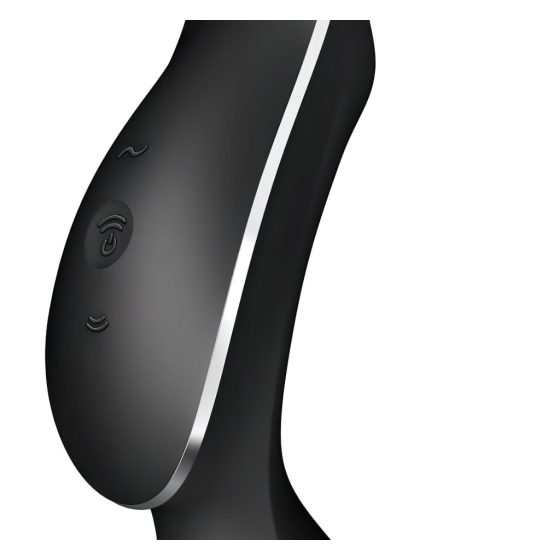 Satisfyer Curvy Trinity 2 - akkus léghullámos 2in1 vibrátor (fekete)