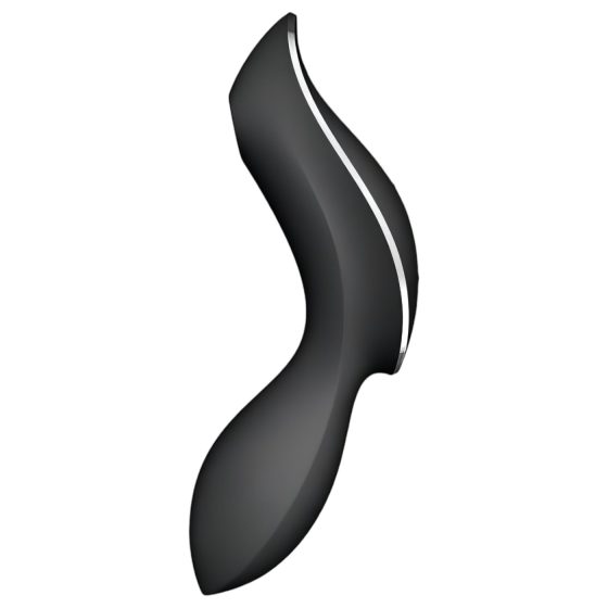 Satisfyer Curvy Trinity 2 - léghullámos 2in1 vibrátor (fekete)