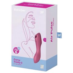   Satisfyer Curvy Trinity 3 - léghullámos 2in1 vibrátor (piros)