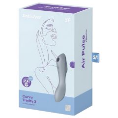   Satisfyer Curvy Trinity 3 - akkus léghullámos 2in1 vibrátor (szürke)