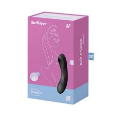   Satisfyer Curvy Trinity 4 - akkus léghullámos 2in1 vibrátor (fekete)