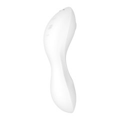   Satisfyer Curvy Trinity 5+ - okos léghullámos 2in1 vibrátor (fehér)