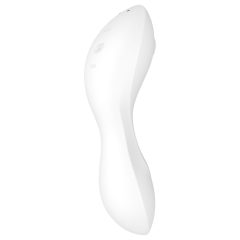   Satisfyer Curvy Trinity 5+ - okos léghullámos 2in1 vibrátor (fehér)