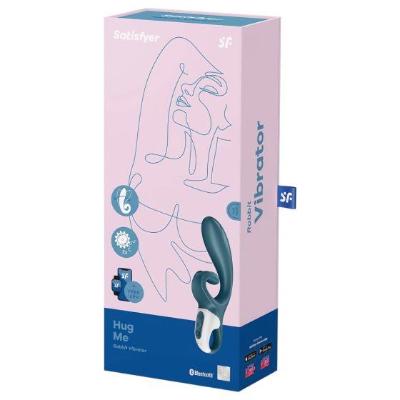 Satisfyer Hug Me - okos csiklókaros vibrátor (szürkés-kék)