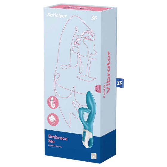 Satisfyer Embrace Me - akkus, csiklókaros vibrátor (türkiz)