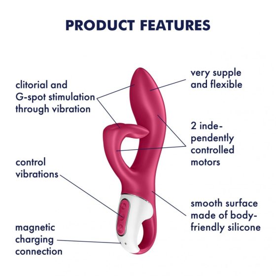 Satisfyer Embrace Me - akkus, csiklókaros vibrátor (piros)