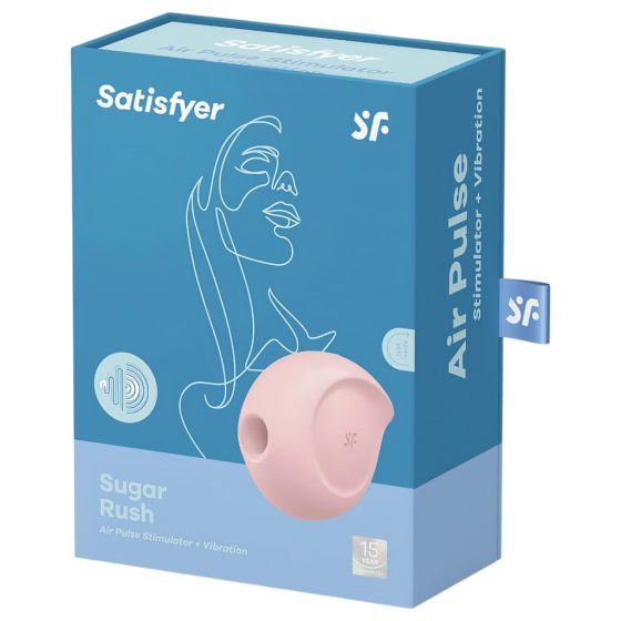 Satisfyer Sugar Rush - akkus, léghullámos csiklóvibrátor (pink)