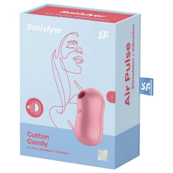 Satisfyer Cotton Candy - léghullámos csiklóvibrátor (korall)