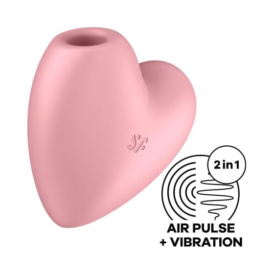 Satisfyer Cutie Heart - akkus léghullámos csiklóvibrátor (pink)